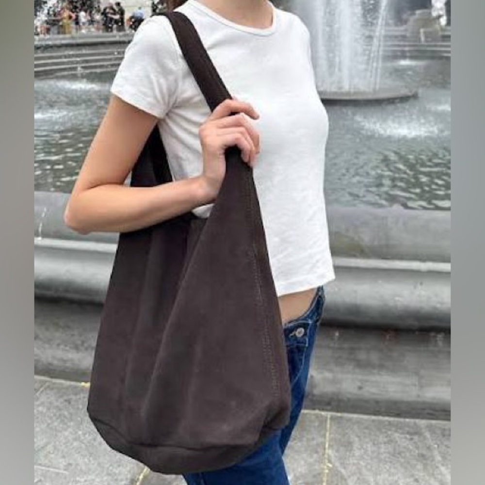 New Brandy Melville Leather Slouchy Tote Bag
